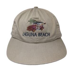 Laguna Beach Slideback Hat Brown One Size Adjustable Solid Camp David